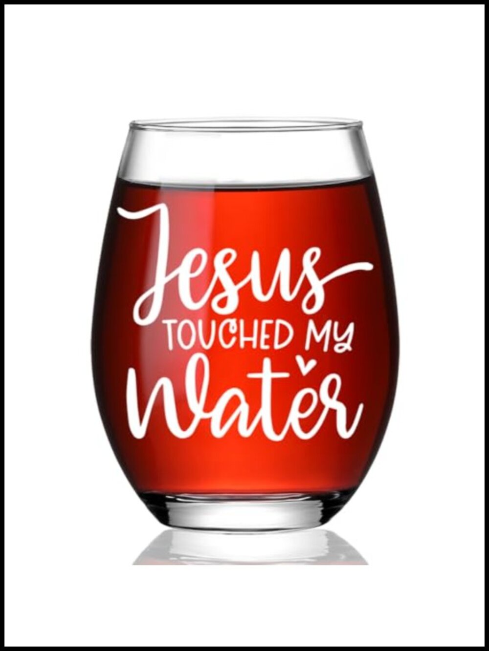 Funny Christian Stemless Wine Glass 15oz Religious Gift for Women